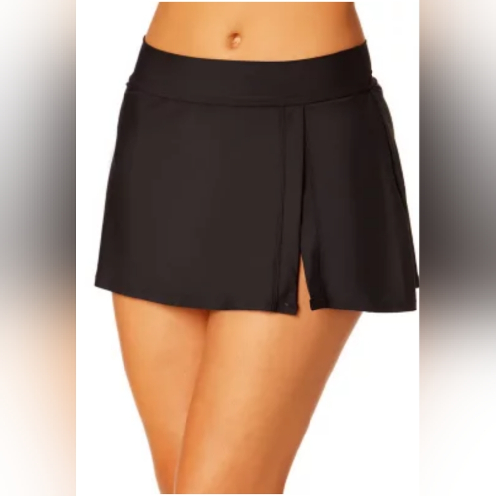 Anne Cole like new banded waist tennis skirt,  soft, size small, black
